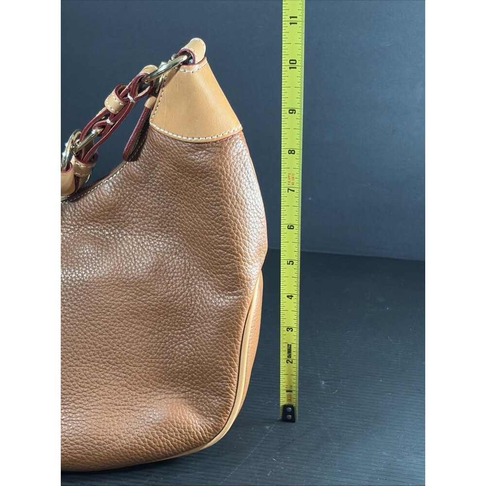 VTG Dooney & Bourke AWL Hobo Brown Pebbled Leather Shoulder Bag Purse - Picture 12 of 14